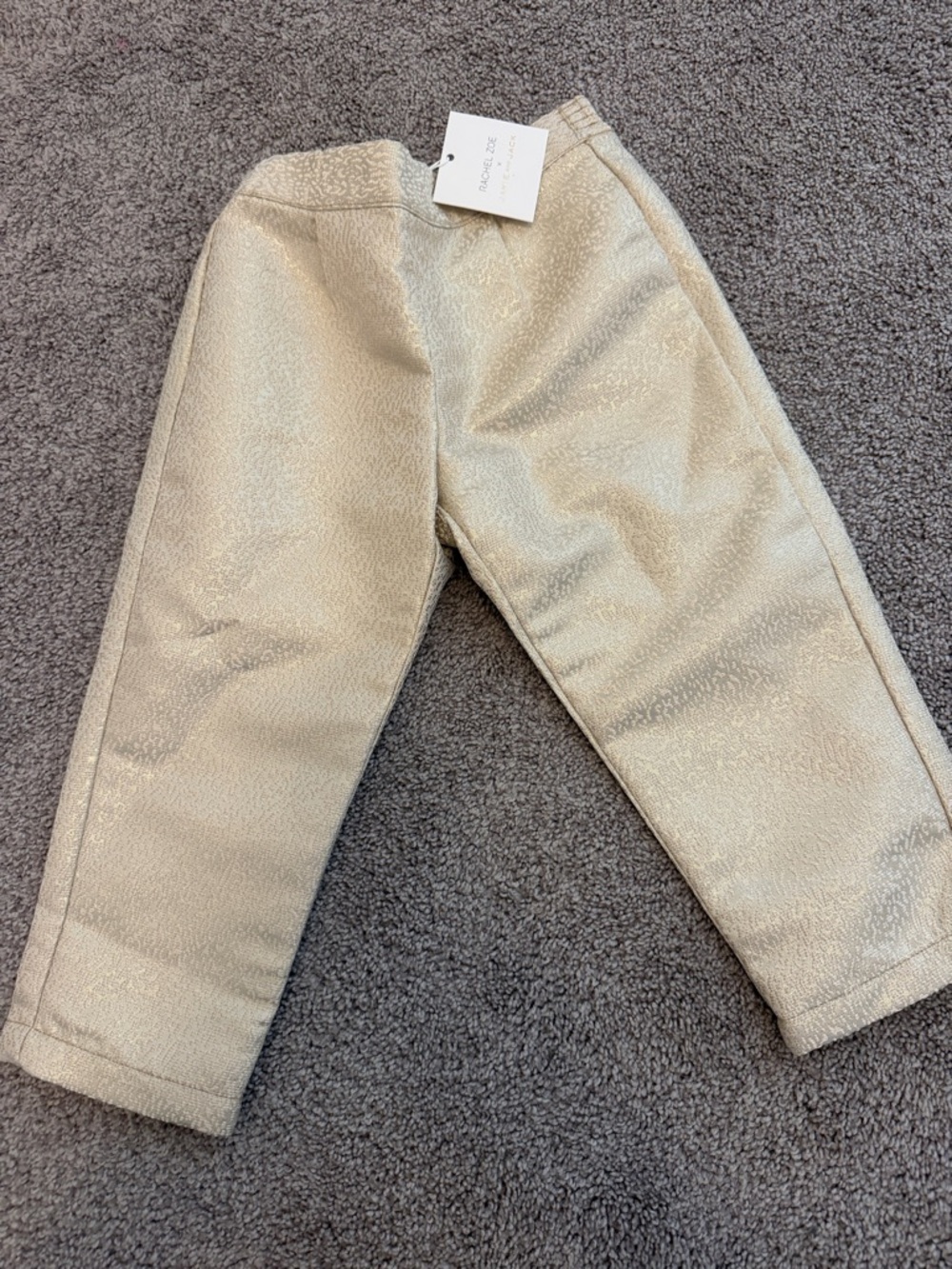 Gold Metallic Kids Pants